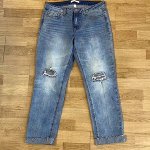 LC Lauren Conrad Destroyed Skinny Ankle Jeans Size 10